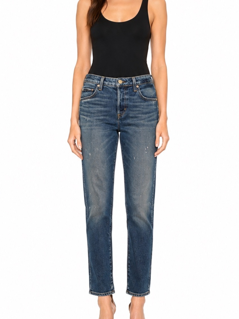 AMO Tomboy Jeans Dive Bar Wash Relaxed Straight Leg Mid Rise Denim Size 26
